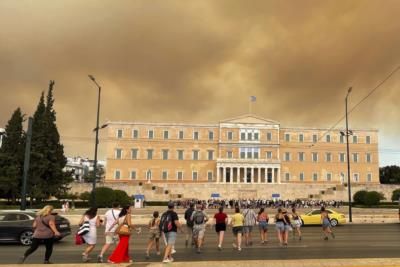 Wildfire Threatens Athens As Firefighters Battle Blazes