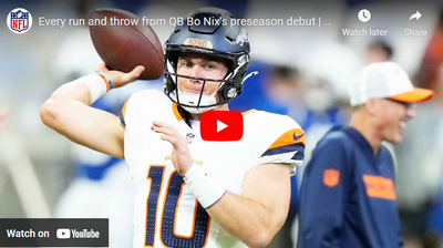 WATCH: Every throw and run from Bo Nix’s NFL debut