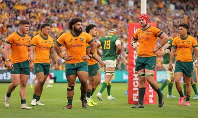 Wounded Wallabies forced to rebuild on the run as Springboks expose gap to the top