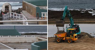 Ocean baths closed for first major sand removal since renovation