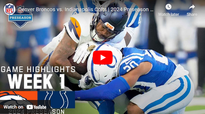 WATCH: Highlights from the Broncos’ 34-30 win over Colts