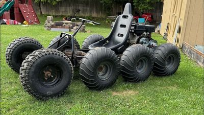 This Dude Built a Twin-Engine, 8-Wheel, 6-Wheel Drive Go-Kart