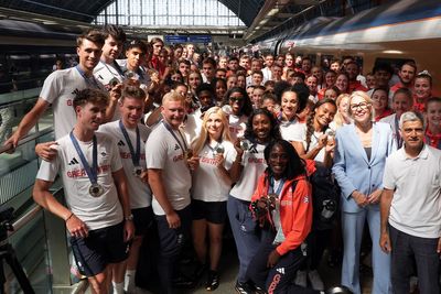 Team GB stars greeted by adoring fans on return home from Paris Olympics