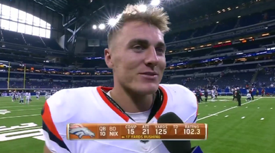 Watch Broncos QB Bo Nix’s postgame interview from NFL debut