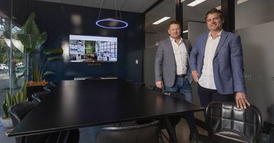 Still kicking goals: Joel Griffiths' new office furniture business