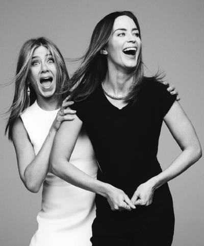 Emily Blunt And Jennifer Aniston: A Captivating Display Of Elegance