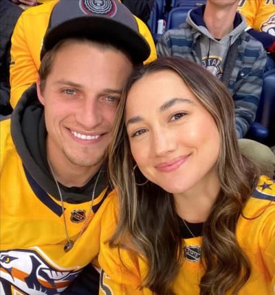 Corey Seager Enjoys Sports Outing With Wife In Nashville