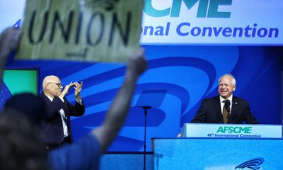 Tim Walz Slams Trump and Vance’s ‘War on Workers’ in Los Angeles Speech