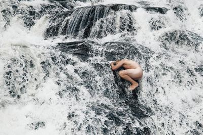 Clinging on naked in a Norwegian waterfall: Svante Gullichsen’s best photograph