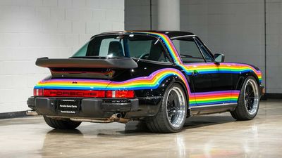 This Rainbow-Coated Targa Hybrid Will Be the Coolest Porsche at Monterey