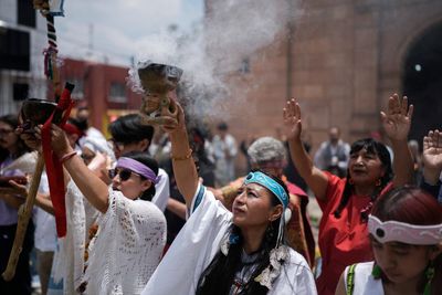 An offering, a fire, a prayer. How a Mexico City community celebrates its pre-Hispanic origins