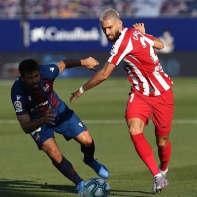 Yannick Carrasco And Teammates Celebrate Victory On The Pitch