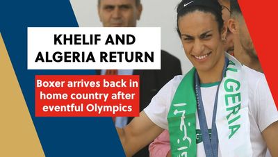 Gender row boxer Imane Khelif given hero's welcome by Algerian president after gold medal win