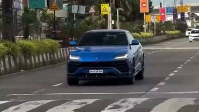 Vroom! Rohit Sharma spotted driving his special '0264 plated' Lamborghini in Mumbai. Watch