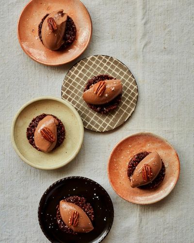 Ravneet Gill’s recipe for salted chocolate and pecan tarts