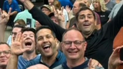 Woj, Schefter Pose for Epic ESPN Night Out Picture at Bruce Springsteen Show