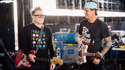 Blink 182 invites fan up on stage to sing First Date - but she sings the words to All The Small Things