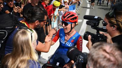 Dessert and champagne - a humble celebration for the first-ever French stage winner of the Tour de France Femmes