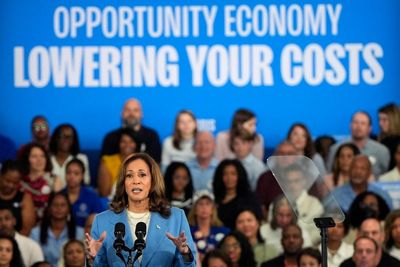 Harris vows to build ‘opportunity economy’ and attacks Trump on tax