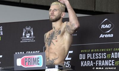 UFC 305 official weigh-in video highlights and photo gallery