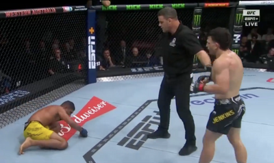 UFC 305 video: Fight waved after Herbert Burns can’t get up from Jack Jenkins barrage