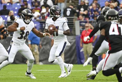 Baltimore Orioles players attend Ravens preseason win over Falcons