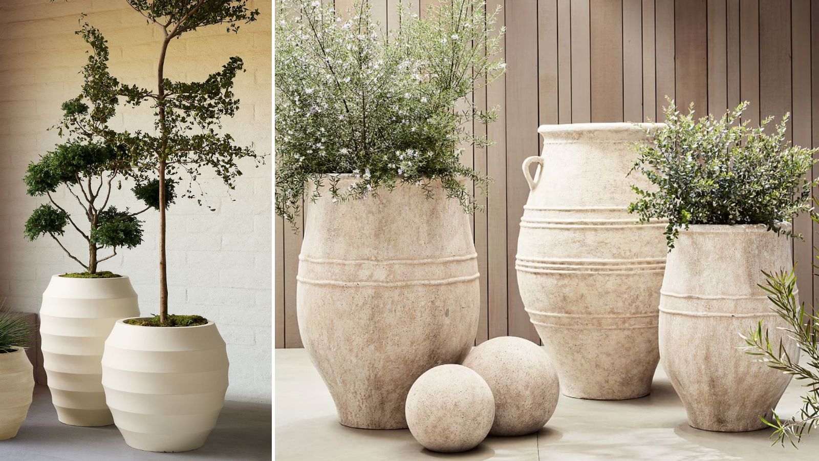 How to style with large decorative pots in the front…
