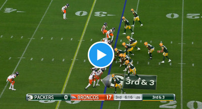 WATCH: Jonah Elliss strip-sack sets up Broncos field goal vs. Packers