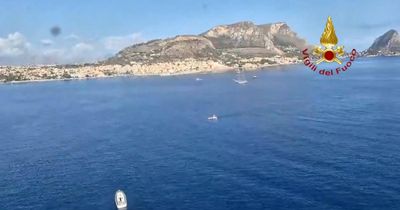 Body found after yacht carrying British passengers sinks off the coast of Sicily