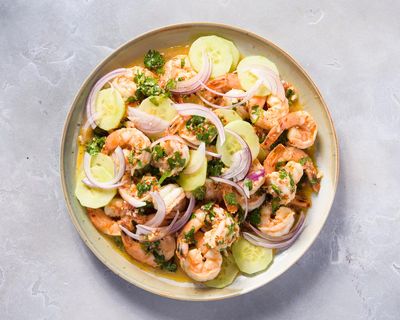 Tequila and butter create a saucy base for garlicky, spicy shrimp