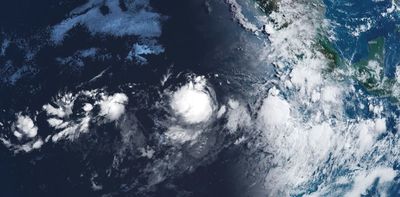 Tropical Storm Gilma is staying away from land as it strengthens in the eastern Pacific Ocean