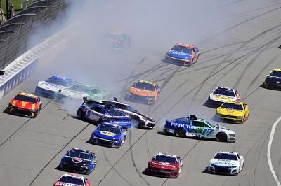 Larson loses points lead after "I just messed up" in Michigan wreck