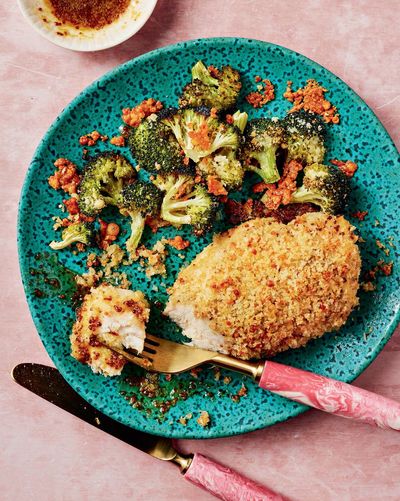 Caroline Chambers' recipe for Panko Honey Mustard Chicken