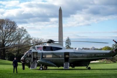 President Biden Flies In New Marine One Helicopter