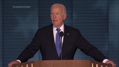 Tearful Joe Biden passes Democratic torch to Kamala Harris in farewell DNC speech