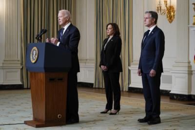 Kamala Harris Embraces President Biden At Democratic National Convention