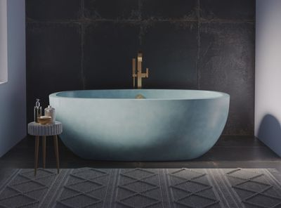 Designers Love Using This Unusual Material for Bathtubs That Brings a "Wabi-Sabi" Calm to Your Bathroom