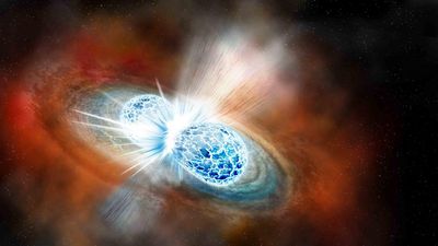 What happens to the wreckage created when extreme dead stars clash?