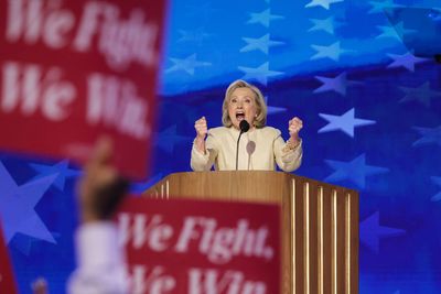 "Lock him up" chants as Hillary rips Don