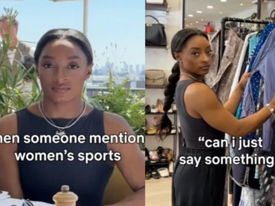 Simone Biles pokes fun at her viral Olympic stare in new video