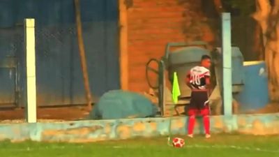 Watch: Footballer red-carded for urinating on the field