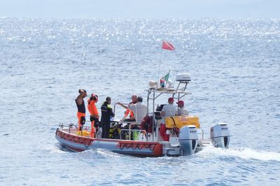 Watch: View of Italian port as divers break into Bayesian superyacht’s hull in search for survivors