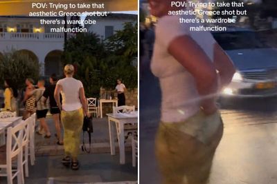 “Looks Like A Diaper”: Woman Goes Viral For Disastrous Wardrobe Malfunction In Greece