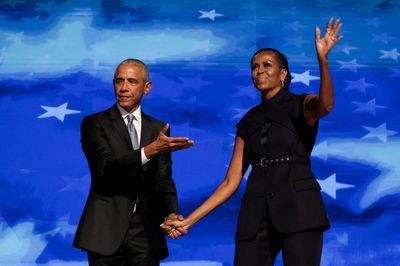 Democratic convention second-night ratings far surpass Trump’s RNC following speeches from Obamas