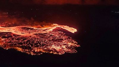 Iceland volcano erupts again with huge plumes of lava visible from Reykjavik