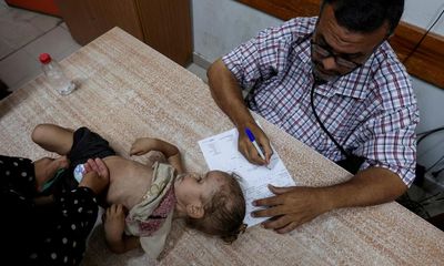 Baby in Gaza partly paralysed from polio in territory’s first case for 25 years