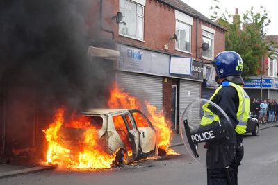 Grandad among offenders jailed after wielding bicycle and being bitten by police dog during riot