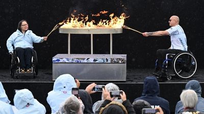 British athletes light Paralympic Flame in birthplace of Games near London