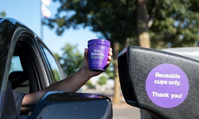 ‘Sip, return, repeat’: US city tackles throwaway cup culture with first-of-its-kind system