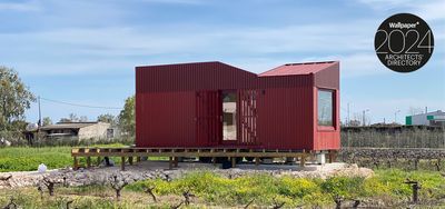 Kasawoo's Greek red cabin retreat is perfect for minimalist escapes